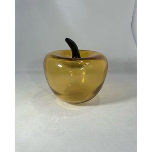Giant vintage glass yellow apple large fall autumn decoration decor